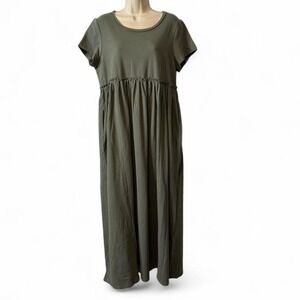 Listicle Olive Green Empire Waist Maxi Dress